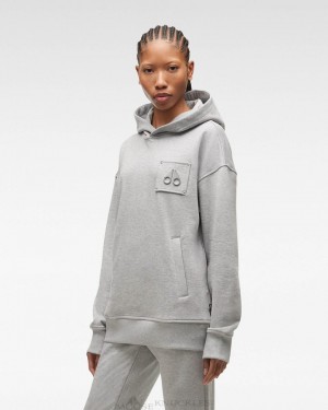 Moose Knuckles Brooklyn Hoodie Sweatshirts Damen Grau | 74380IJNH