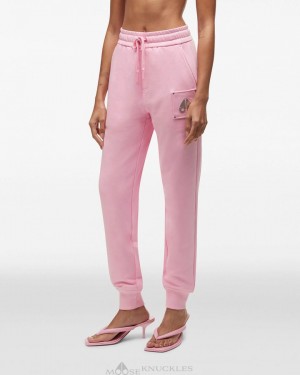 Moose Knuckles Brooklyn Jogger Hosen Damen Rosa | 37240LJID