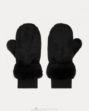 Moose Knuckles Cheever Mittens Handschuhe Damen Schwarz | 89615NXMS