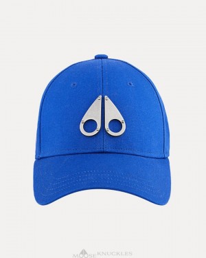 Moose Knuckles Fashion Logo Icon Cap Baseball caps Damen Cobalt | 98234YUVI