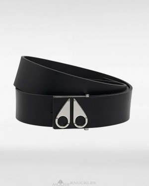 Moose Knuckles Logo Icon Belt Gürtel Herren Silber | 72691MHSD