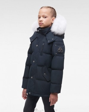 Moose Knuckles Original 3q Fur Jacken Kinder Navy | 61849RBOY