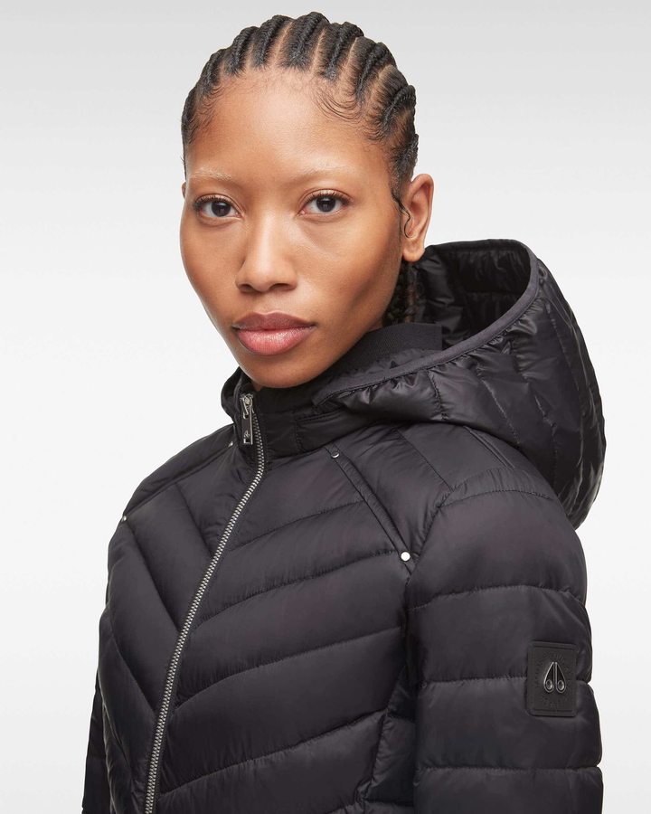 Moose Knuckles Air Down Parka Parkas Damen Schwarz | 71546DTWQ