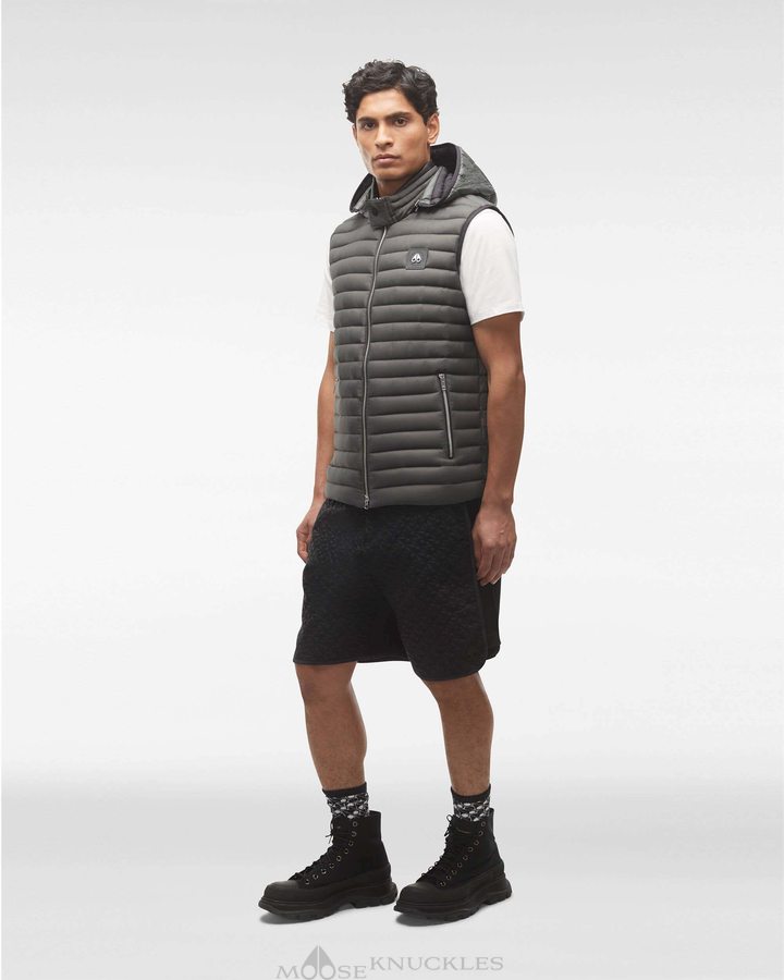 Moose Knuckles Air Down Vest Vests Herren Grau | 01684VXCP