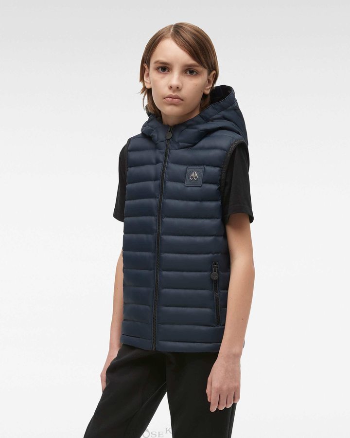 Moose Knuckles Air Down Vest Weste Kinder Navy | 19248LVNY