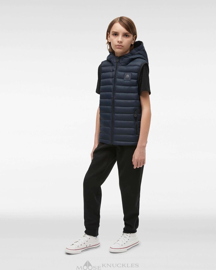 Moose Knuckles Air Down Vest Weste Kinder Navy | 19248LVNY