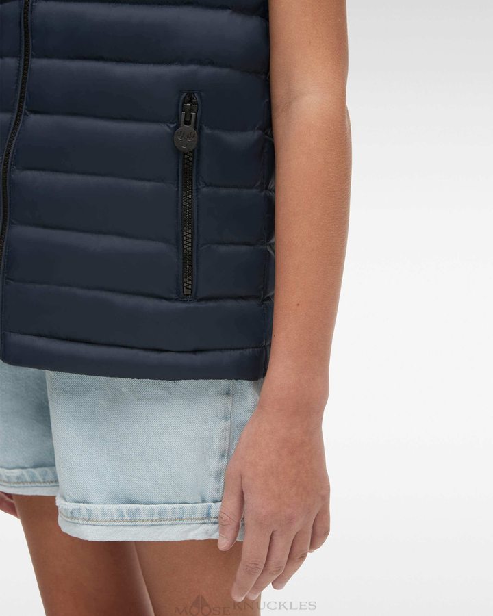 Moose Knuckles Air Down Vest Weste Kinder Navy | 19248LVNY