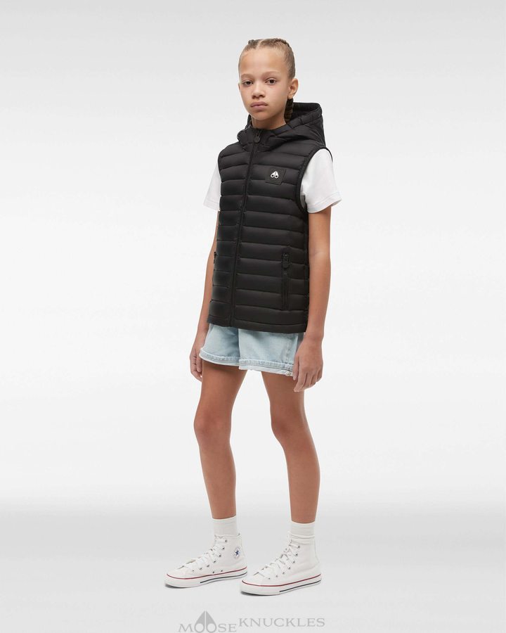 Moose Knuckles Air Down Vest Weste Kinder Schwarz | 54201FSDH