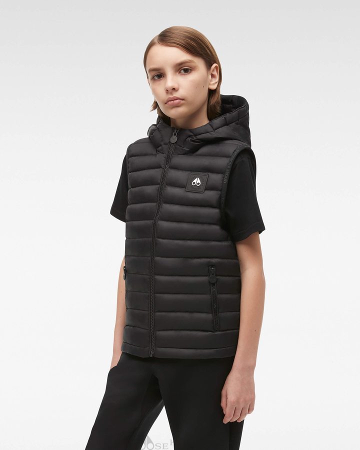 Moose Knuckles Air Down Vest Weste Kinder Schwarz | 54201FSDH