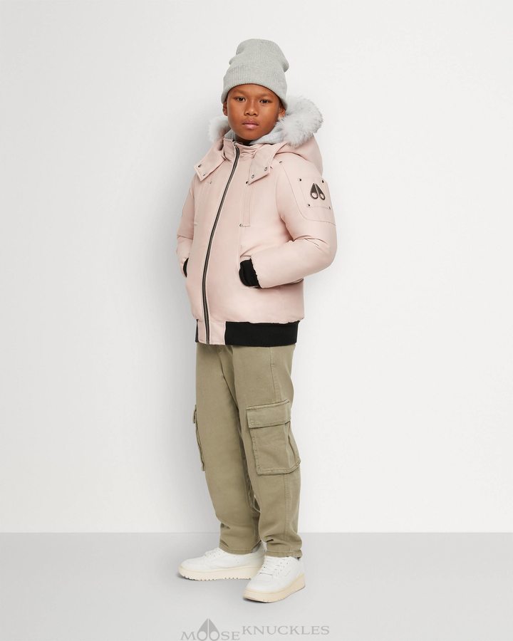 Moose Knuckles Bomber Shearling Bomberjacke Kinder Rosa | 03295FUDE