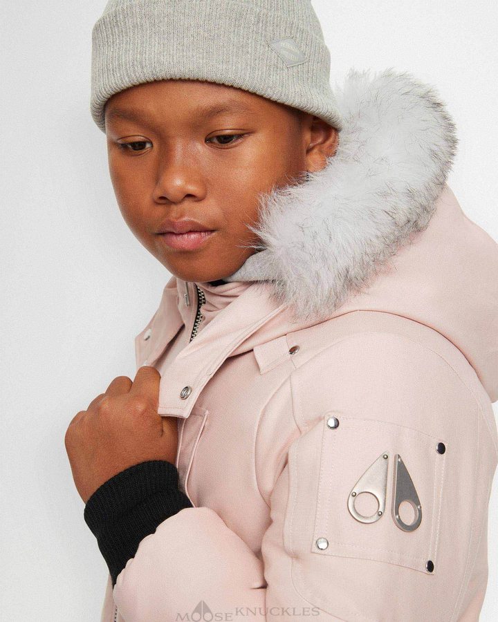 Moose Knuckles Bomber Shearling Bomberjacke Kinder Rosa | 03295FUDE