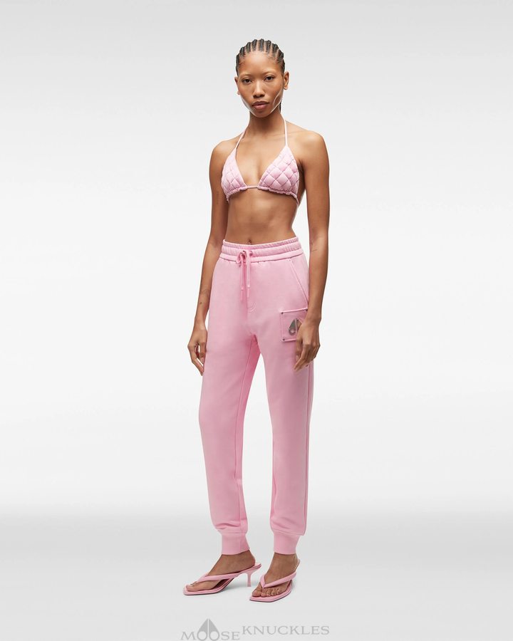 Moose Knuckles Brooklyn Jogger Hosen Damen Rosa | 37240LJID