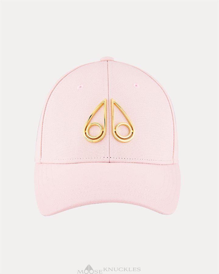 Moose Knuckles Hollow Logo Cap Baseball caps Damen Rosa | 37824BRUH