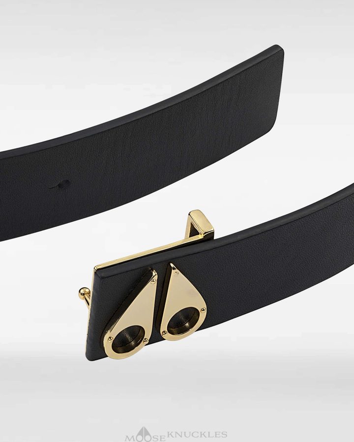 Moose Knuckles Logo Icon Belt Gürtel Damen Gold | 46819DJMW