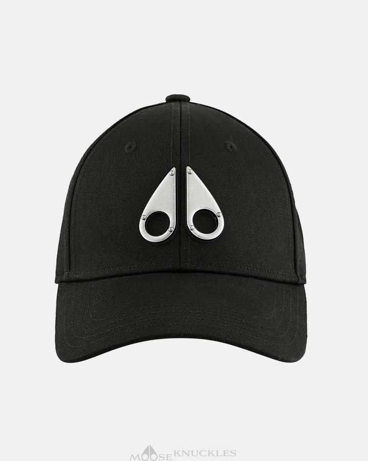 Moose Knuckles Logo Icon Cap Baseball caps Herren Schwarz | 91625KHJU