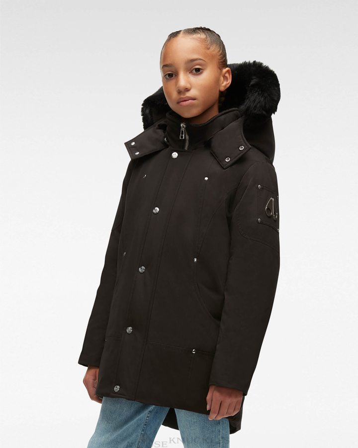 Moose Knuckles Neoshear Parka Parkas Kinder Schwarz Schwarz | 65734HUOB