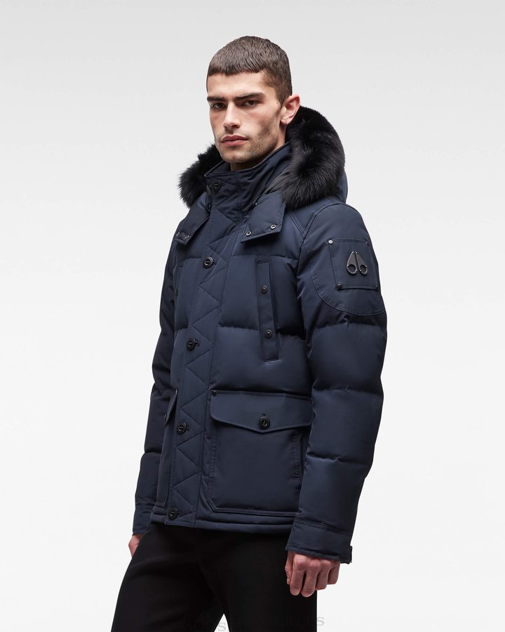 Moose Knuckles Onyx Round Island Jacket Jacken Herren Navy Schwarz | 61794YSWH