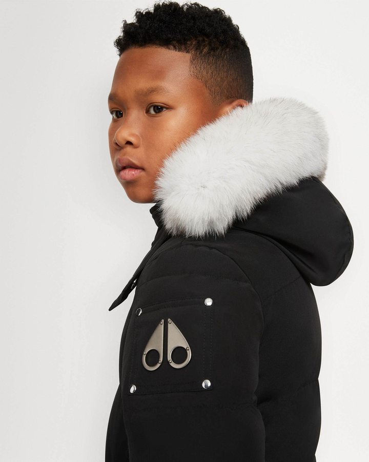 Moose Knuckles Original 3q Shearling Jacken Kinder Schwarz | 70469NPZQ