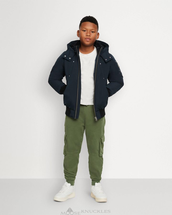 Moose Knuckles Original Bomber Bomberjacke Kinder Navy | 81704OKNS