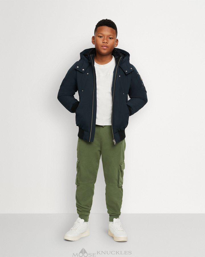 Moose Knuckles Original Bomber Bomberjacke Kinder Navy | 81704OKNS