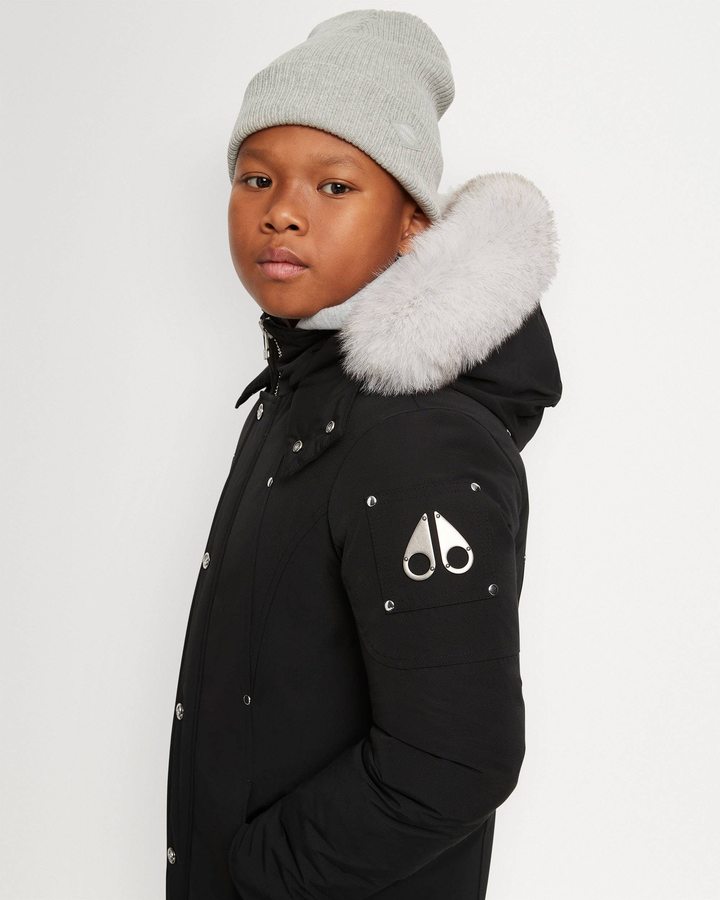 Moose Knuckles Original Parka Shearling Parkas Kinder Schwarz | 21967TAEF