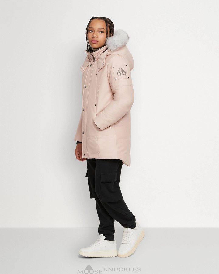 Moose Knuckles Original Parka Shearling Parkas Kinder Rosa | 56978NWDM