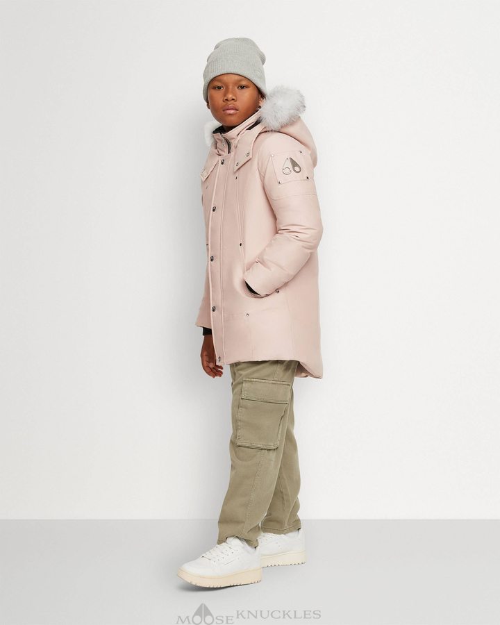 Moose Knuckles Original Parka Shearling Parkas Kinder Rosa | 56978NWDM