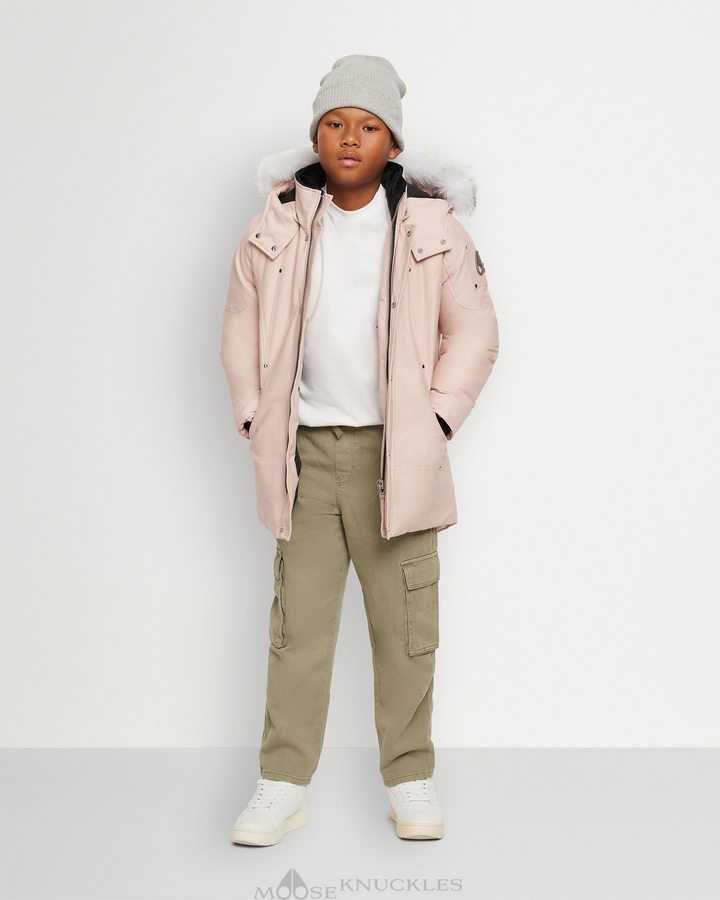 Moose Knuckles Original Parka Shearling Parkas Kinder Rosa | 56978NWDM