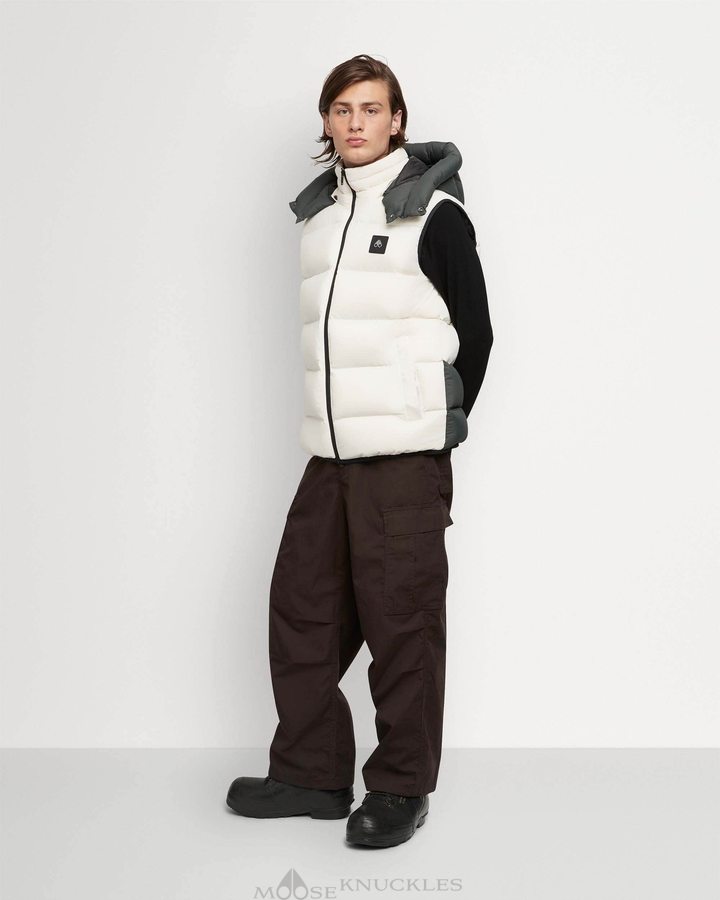 Moose Knuckles Sycamore Vest Vests Herren Plaster / Forest Hill | 79204DPML